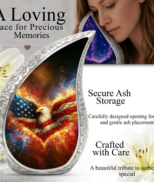 Patriotic Eagle Adult Urn for Human Ashes
