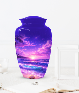 Personalized Beach Cremation Urn for Ashes | Ocean Wave Memorial Urn