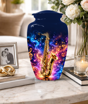 Saxophone Urn for Ashes -  Personalized Music Memorial Urns for Adults
