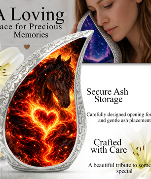 Horse Cremation Urn for Ashes, Horse Memorial Urn, Equestrian Urn, Horse Lover Adult Urn