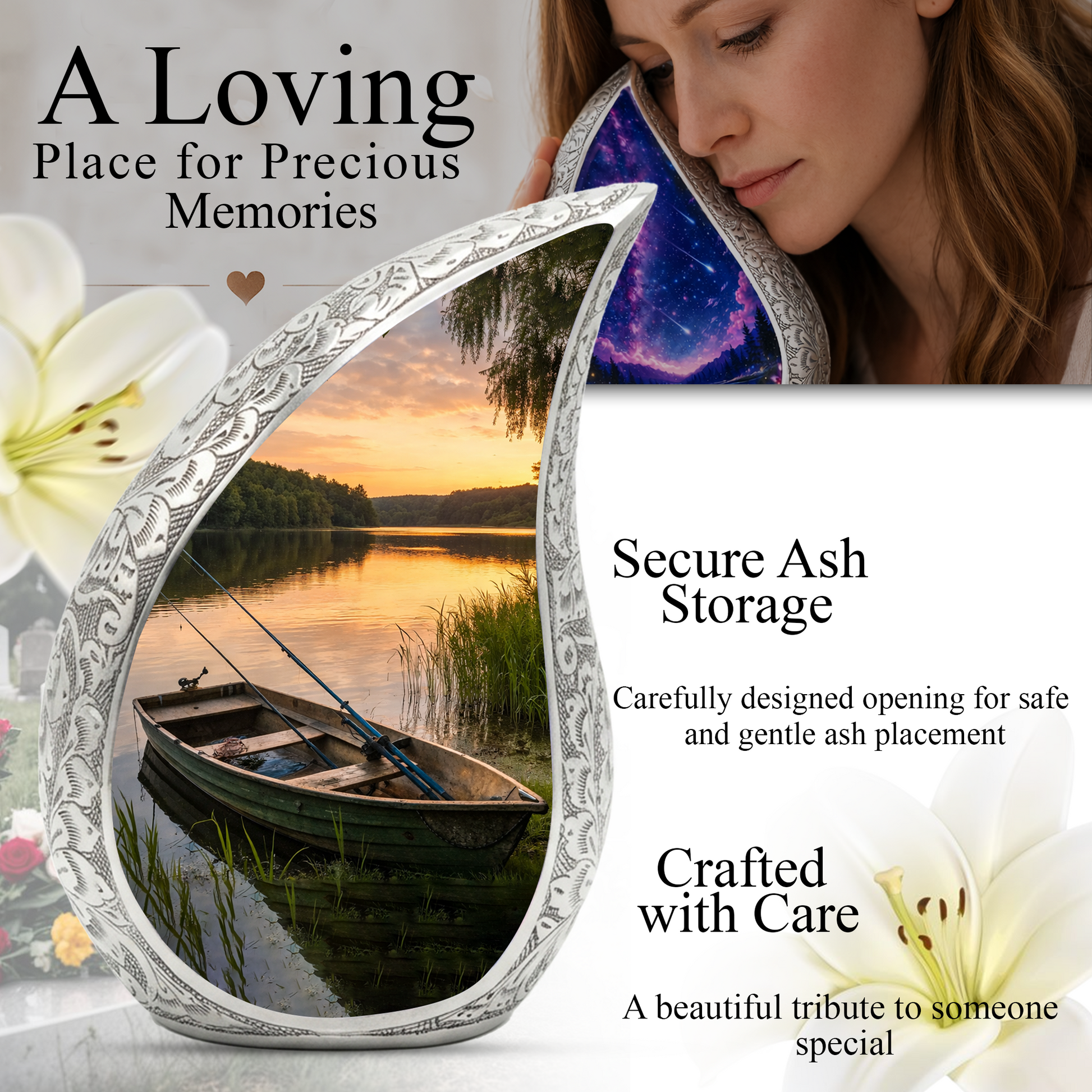Fishing Adult Urn for Human Ashes – Gone Fishing Cremation Urn