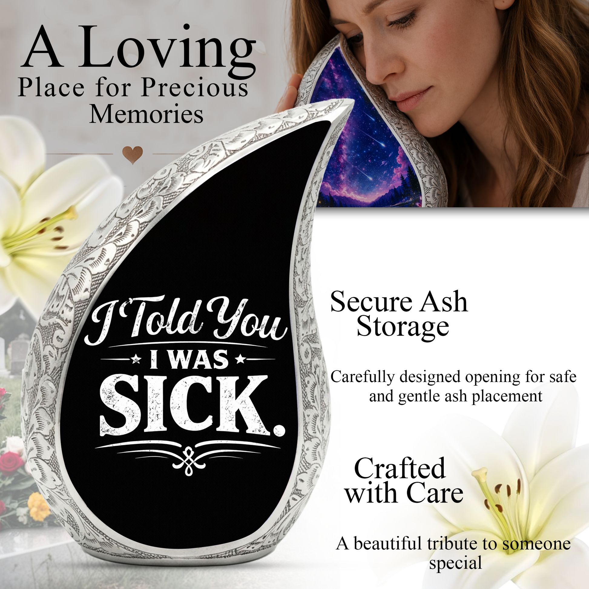 Funny Adult Cremation Urn for Ashes | Humorous Adult Urn for Human Ashes