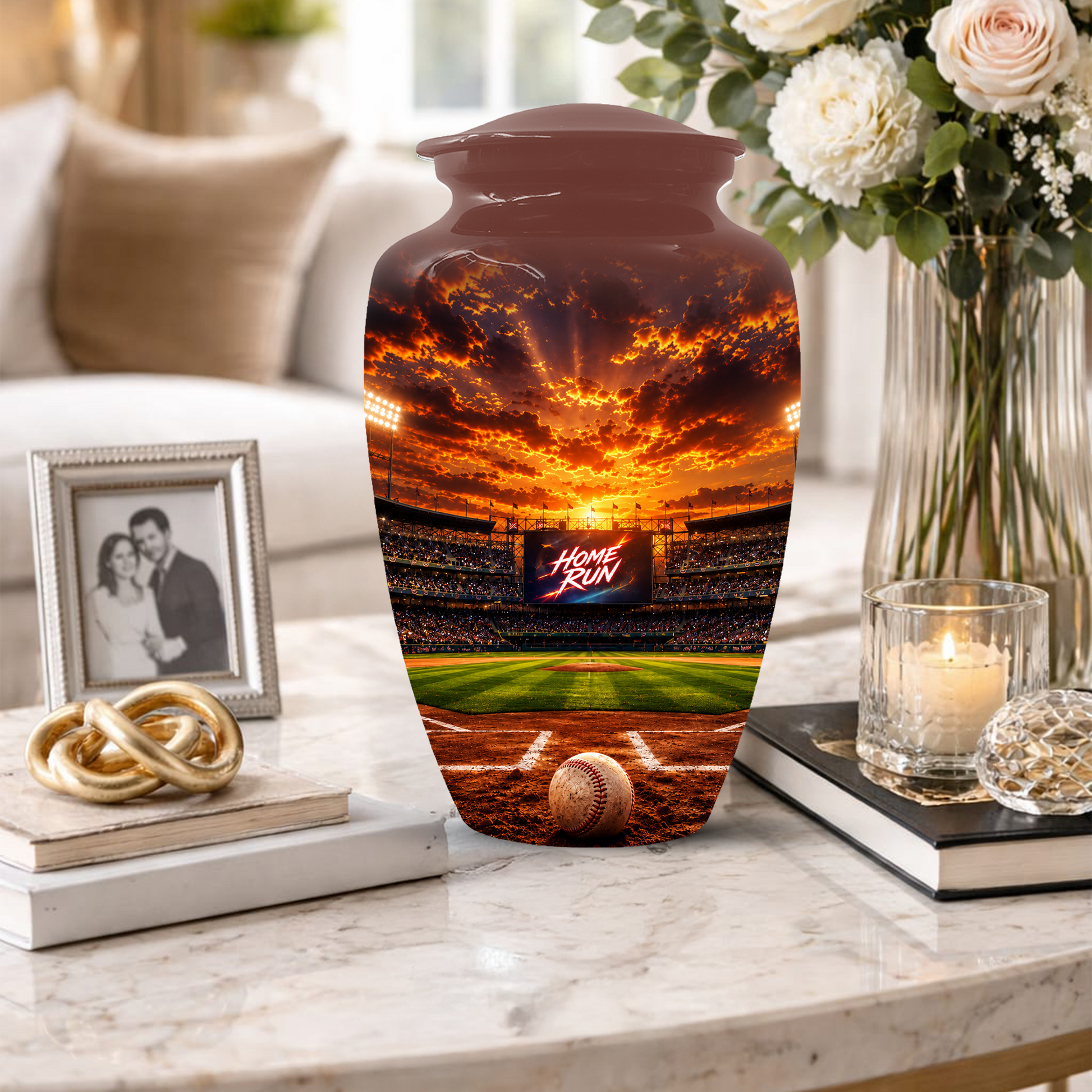 Baseball Memorial Urn for Dad - Personalized Cremation Urns for Ashes