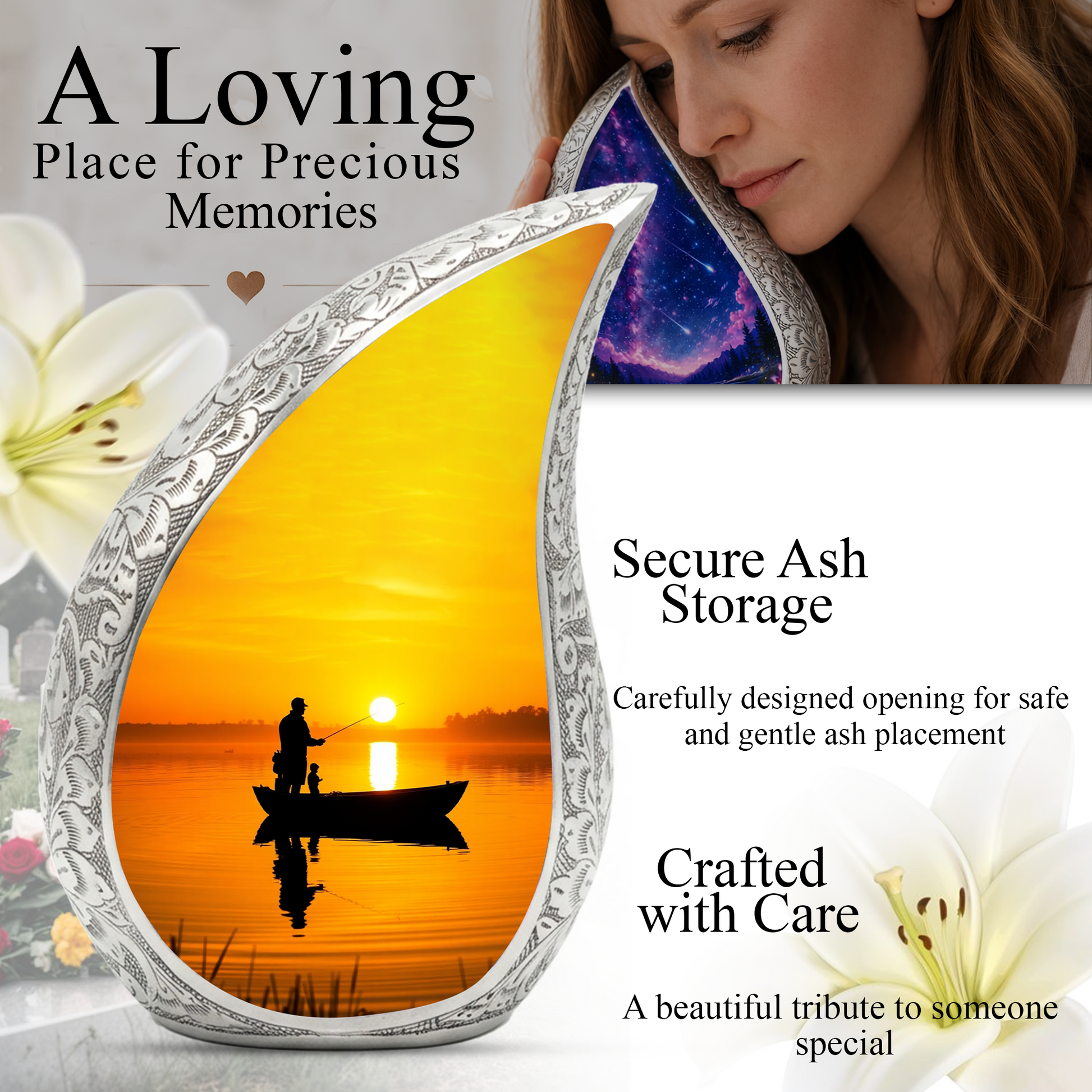 Fishing Urn for Dad | Gone Fishing Urn | Fishing Urns for Human Ashes