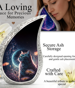 Personalized Cat Urn- Cremation Urn For Cat | Keepsake Urn For Ashes