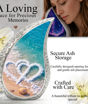 Beach Urns for Human Ashes, Ocean Wave Cremation Urn