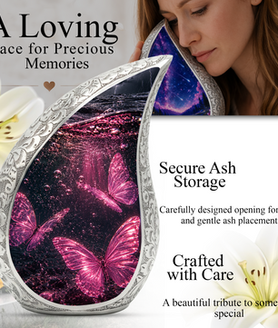 Pink Butterfly Urn for Ashes | Butterfly Urns for Human Ashes, Butterfly Urn for Cremains,