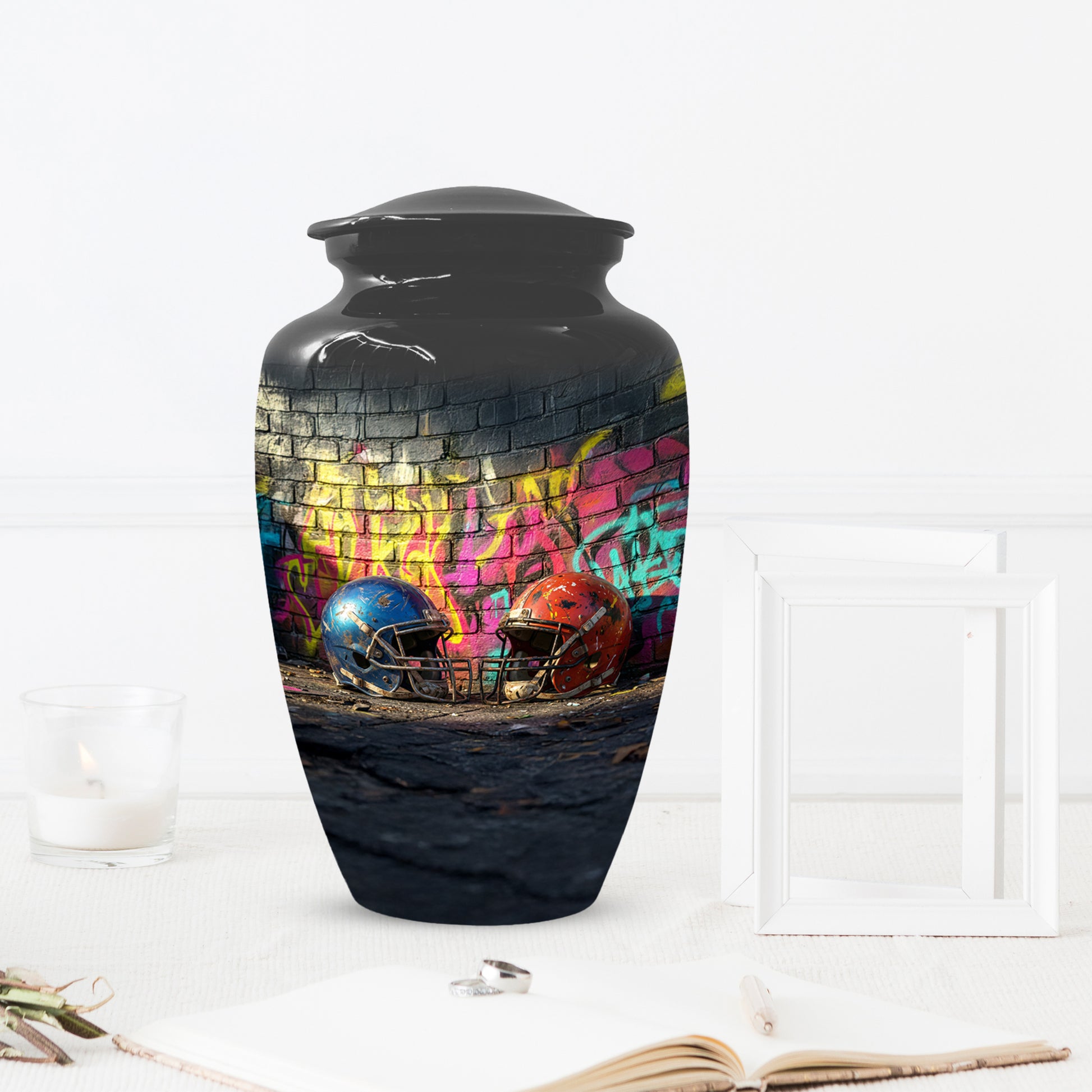 Football Helmet Urn for Dad – Custom Sports Cremation Urn for Ashes