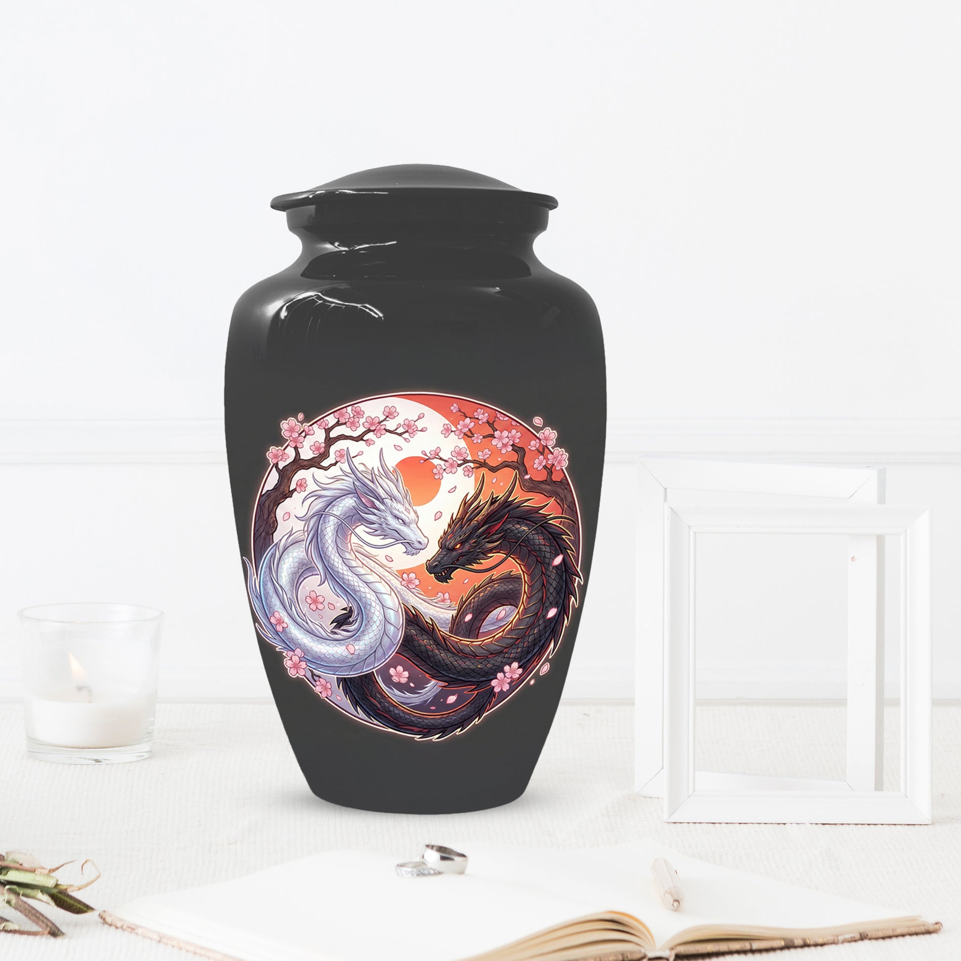 Yin Yang Dragon Urn – Custom Dragon Cremation Urns for Ashes|  Memorial Keepsake for Mom &Dad