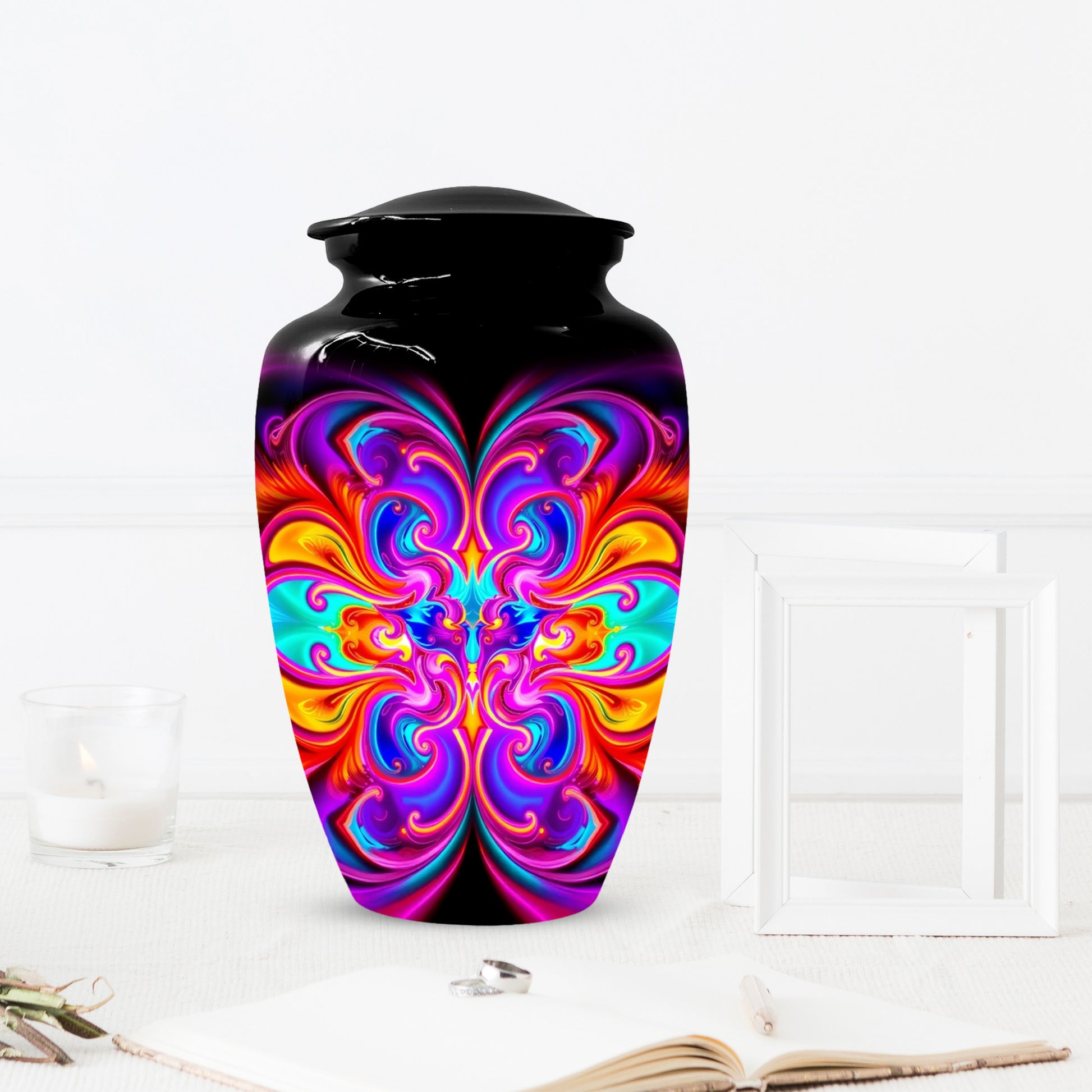 Abstract Colorful Cremation Urns for Ashes – Custom Adult Memorial Urn