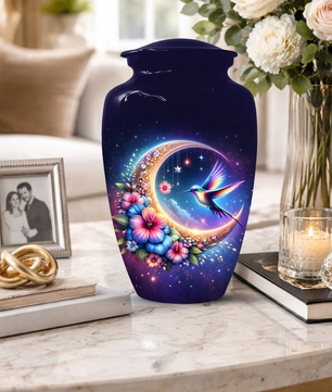 Hummingbird Cremation Urn for Ashes, Personalized Memorial Urn for Mom