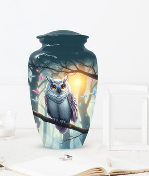 Personalized Owl Urn for Mom – Custom Owl Cremation Urn for Ashes