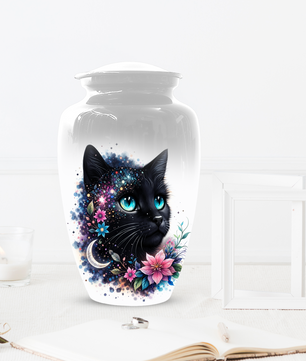 Black Cat Urn for Ashes, Custom Cat Memorial Urn, Pet Cremation Urn