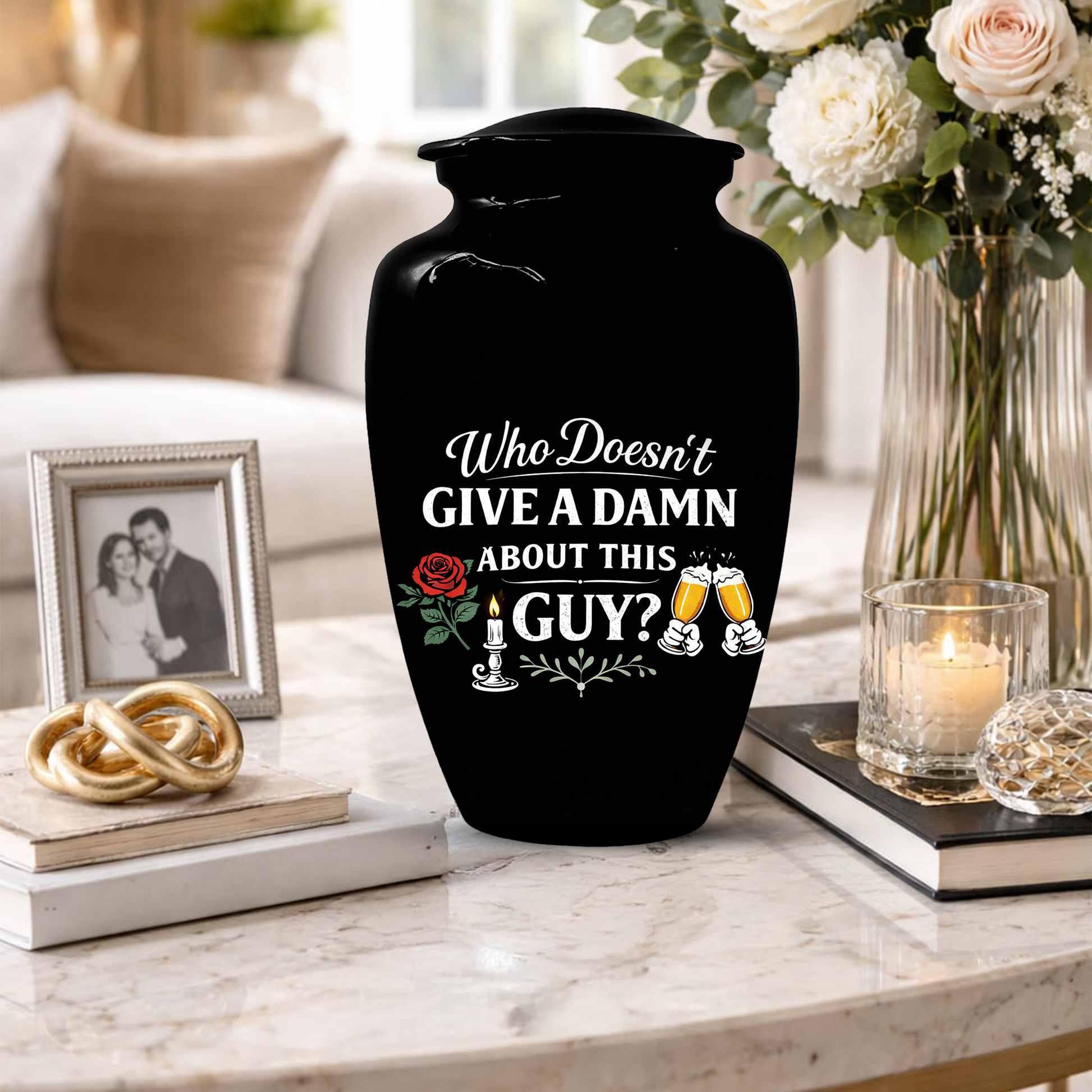 Funny Adult Urn for Ashes,  Personalized Memorial Urn for Dad