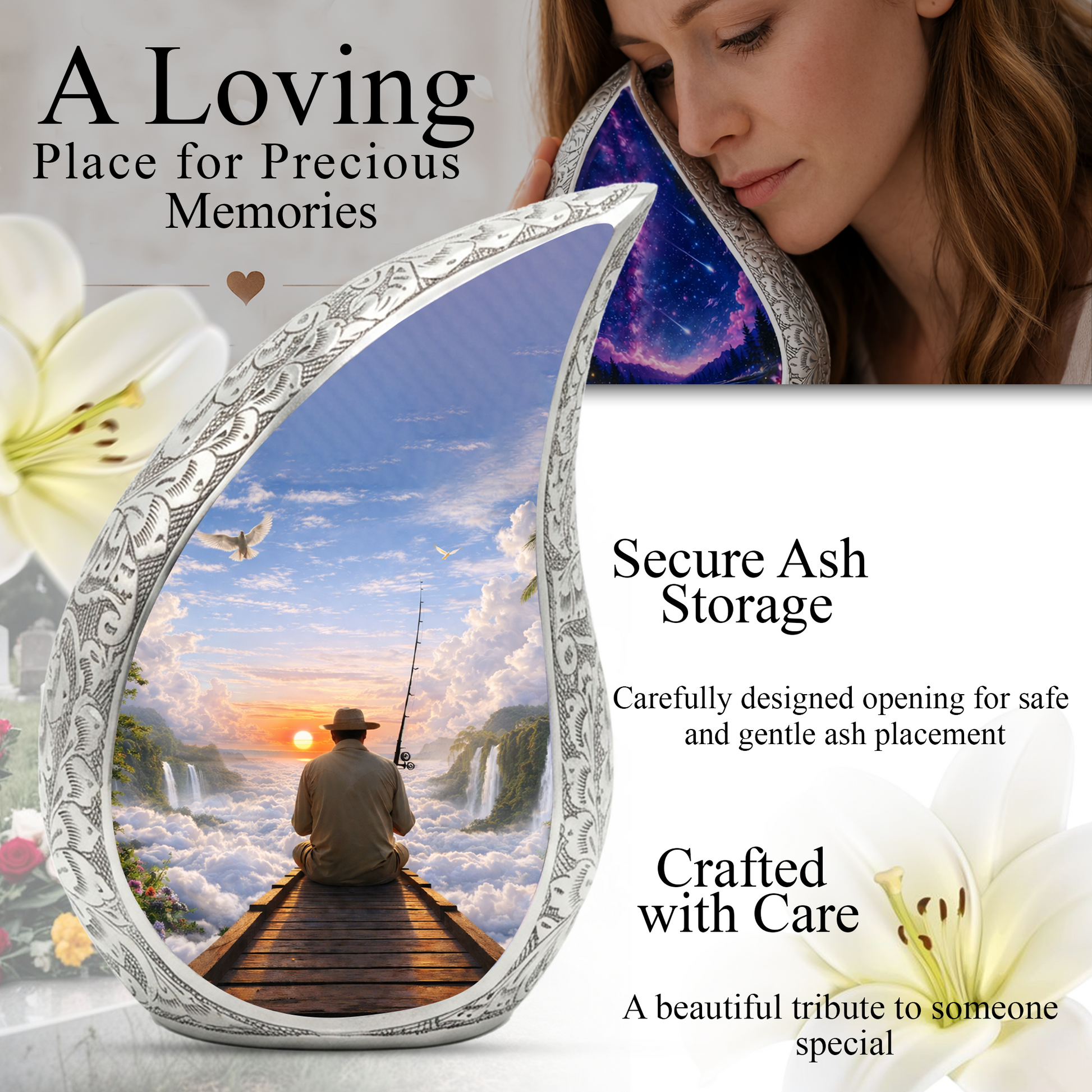 Fishing Gone Fishing Urn | Fishing Urns for Human Ashes