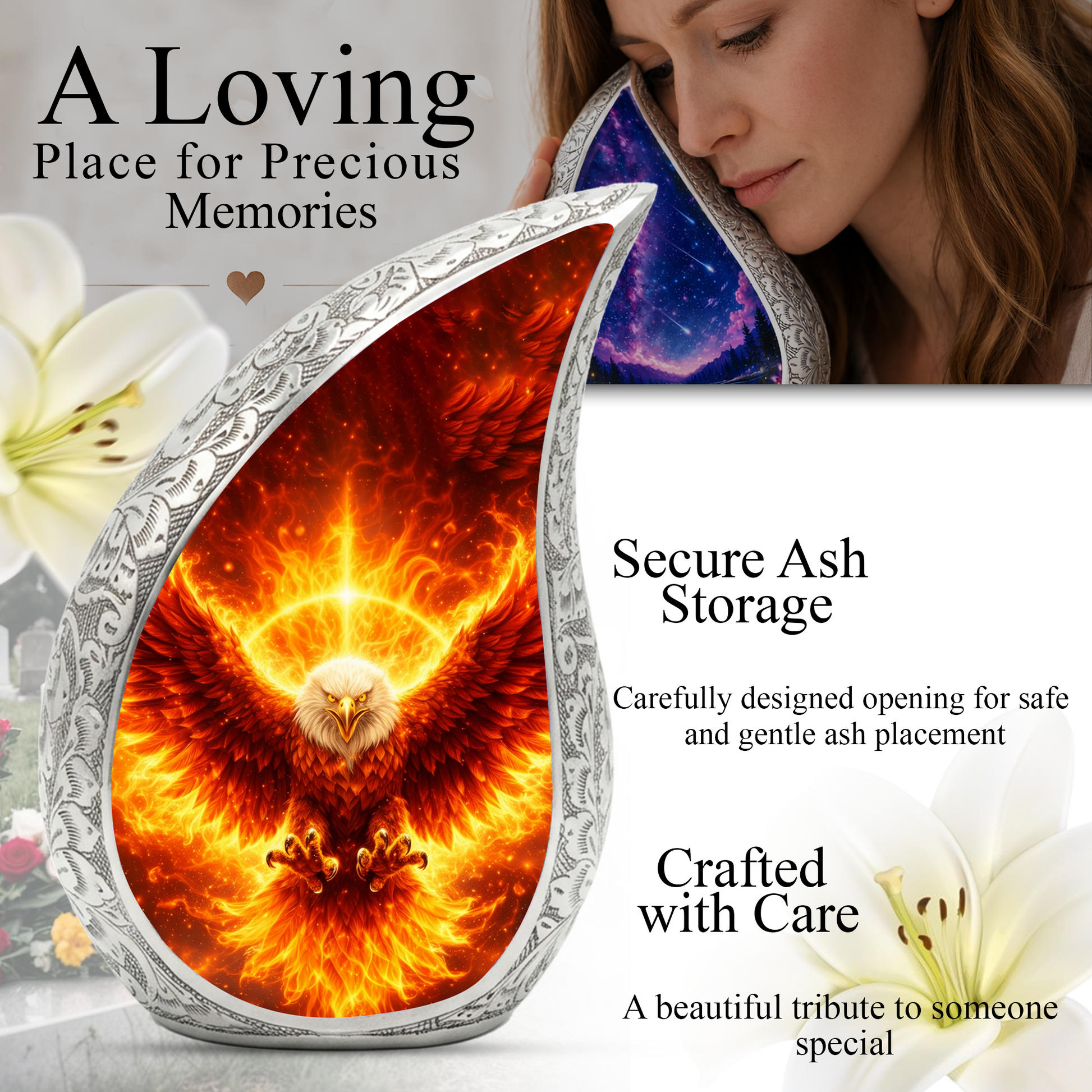 Eagle Adult Urn for Human Ashes – Premium Eagle Cremation Urn