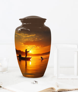 Fishing Urn for Human Ashes | Gone Fishing Cremation Urn for Dad