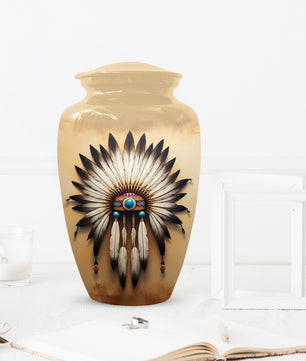 Native Urn for Human Ashes | Native American Inspired Adult Cremation Urn Memorial