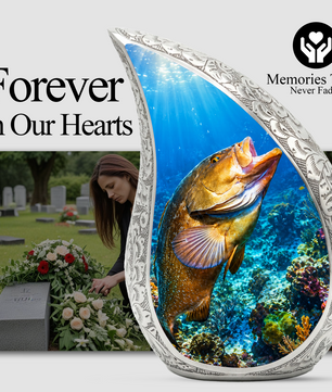 Fishing Urn for Dad Ashes | Gone Fishing Cremation Urn for Men, Fishing Urn for Human Ashes,