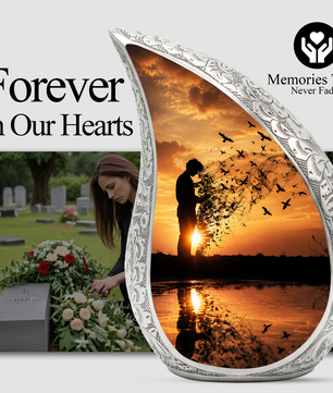 Sunset Memorial Urn for Human Ashes | Beautiful Sunset Cremation Urn