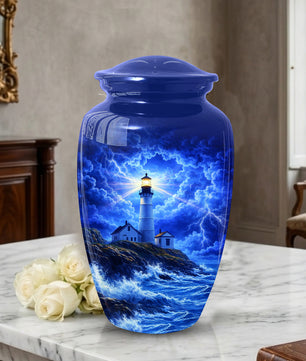 Lighthouse Memorial Urn for Dad, Personalized Adult Cremation Large  Urn