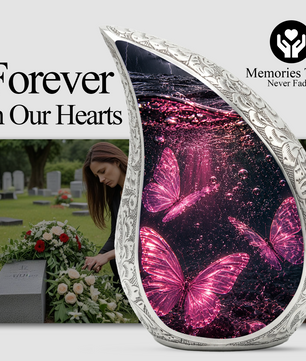 Pink Butterfly Urn for Ashes | Butterfly Urns for Human Ashes, Butterfly Urn for Cremains,