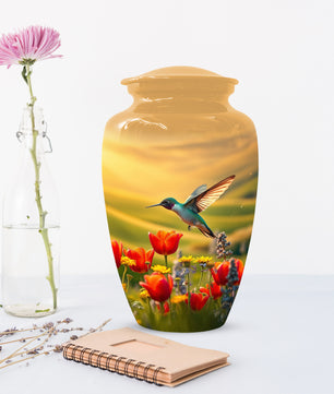 Hummingbird Urn for Mom – Custom Floral Cremation Urns for Ashes