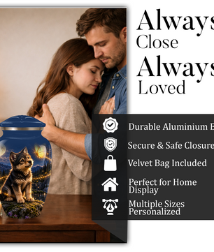Personalized Dog Cremation Urn for Ashes – Custom Pet Memorial Urn for Dogs