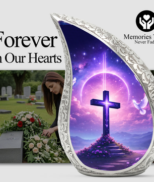 Christian Cross Adult Urn for Human Ashes