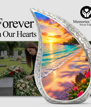 Ocean Beach Urn for Mom, Ocean Cremation Urn for Women | Keepsake Urn For Ashes