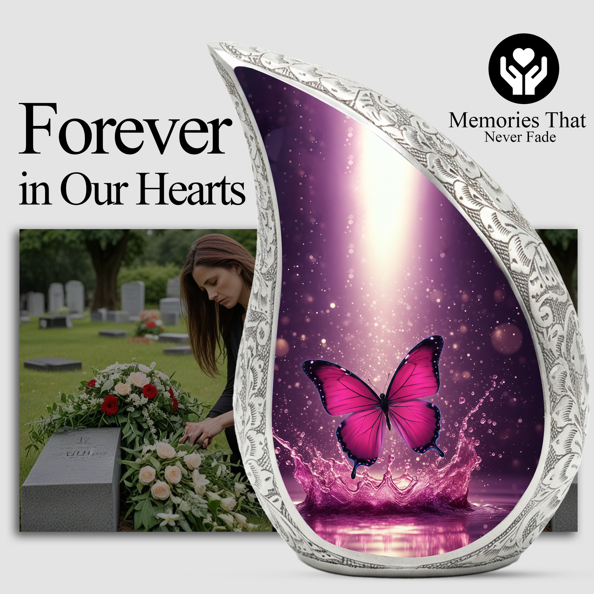Butterfly Urn for Ashes, Cremation Keepsake Urn For Human Ashes