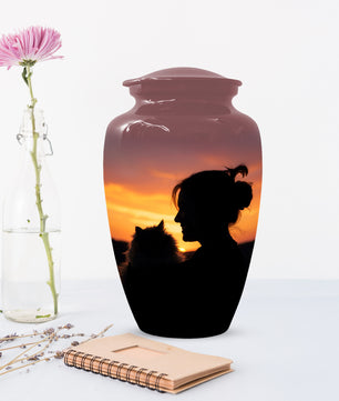 Personalized Cat Urn for Ashes | Custom Metal Pet Memoria