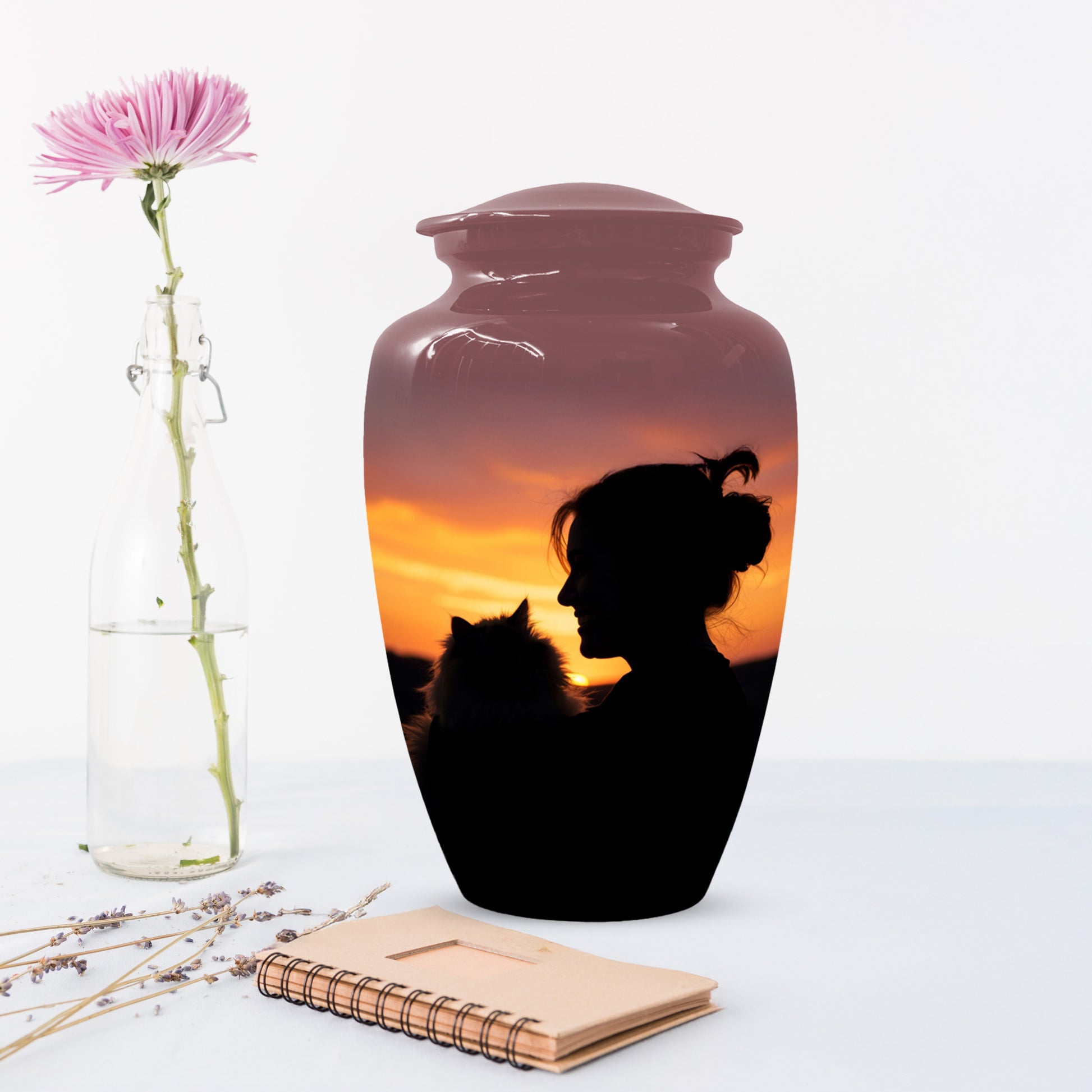 Personalized Cat Urn for Ashes | Custom Metal Pet Memoria