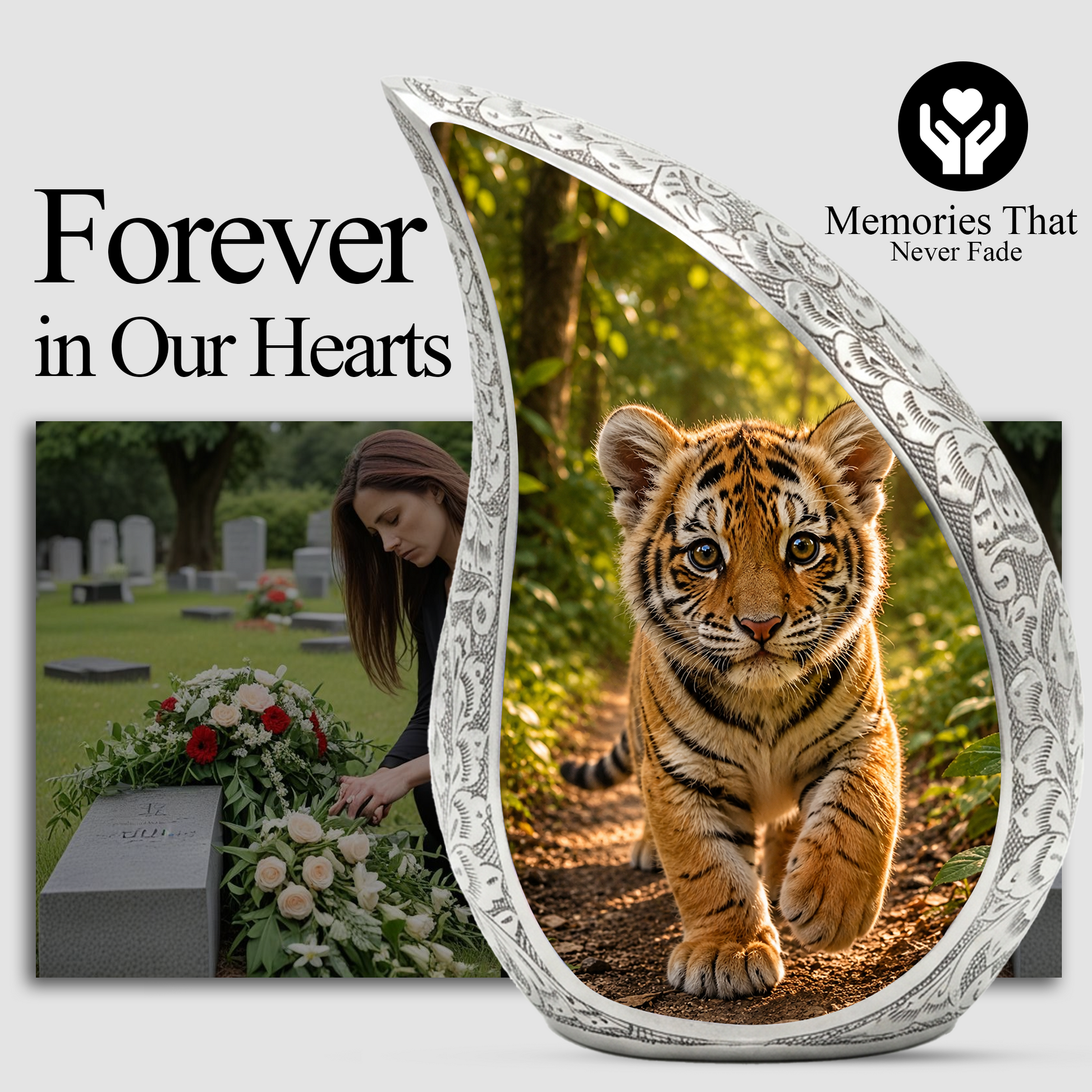 Tiger Urn for Adult Ashes | Majestic Adult Cremation Urn for Human Ashes Memorial