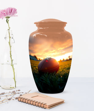 Football Urn for Dad – Custom Football Cremation Urns for Ashes |  Sports Memorial  Keepsake for Father,