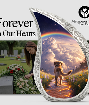 Dog Heaven Urn for Human & Pet Ashes – Personalized Dog Heaven Cremation Urn