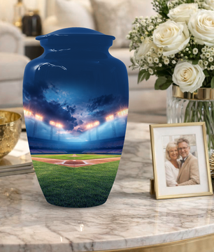 Baseball Urn for Ashes, Custom Baseball Memorial Urn, Stadium Cremation Urn