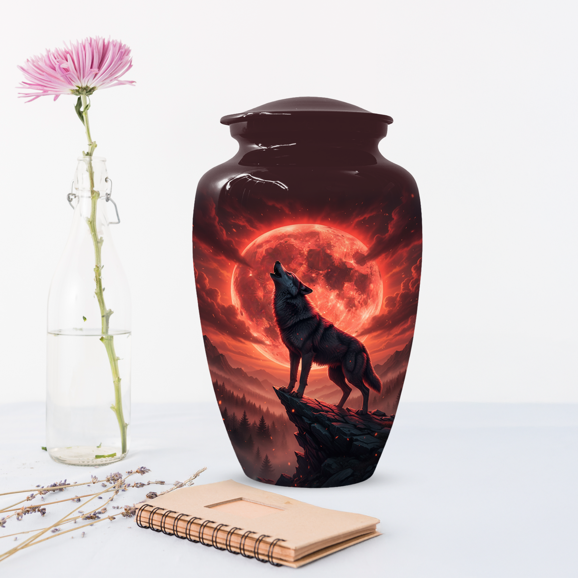 Wolf Urn for Dad – Custom Howling Wolf Cremation Urns for Ashes