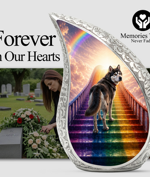 Dog Heaven Urn for Human Ashes | Personalized Dog Memorial & Adult Cremation Urn