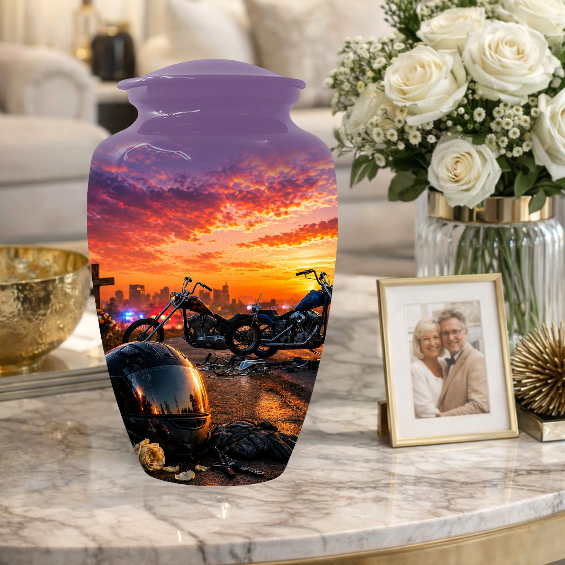 Motorcycle Cremation Urn for Men | Custom Memorial Urns for Ashes