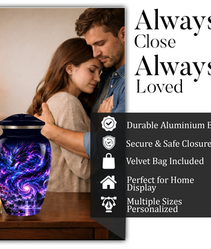 Dragon Cremation Urn for Ashes | Personalized Dragon Memorial Urn | Fantasy Dragon Adult Urn