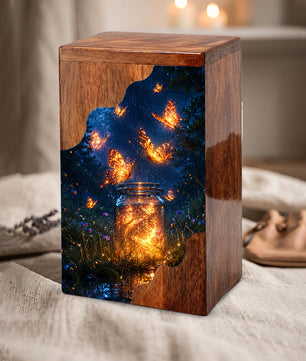 Butterfly Urn for Ashes | Handmade Wooden Cremation Urn | Memorial Urn for Mom