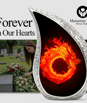 Dragon Memorial Urn for Dad | Adult Cremation Urn for Ashes