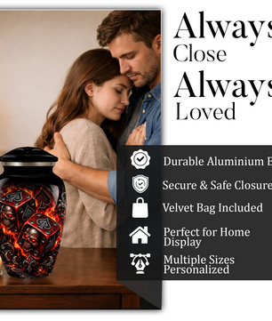 Skull Dice Cremation Urn for Ashes | Personalized Adult Memorial Urn