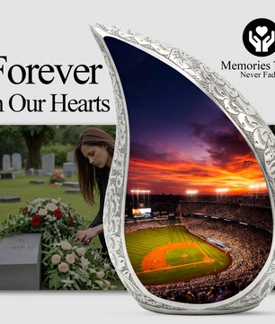 Baseball Stadium Memorial Urn | Personalized Cremation Urn for Dad