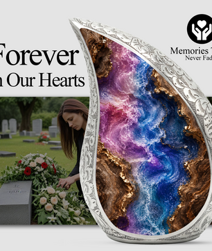 Abstract Cremation Urn for Ashes, Adult Urn for Human Ashes