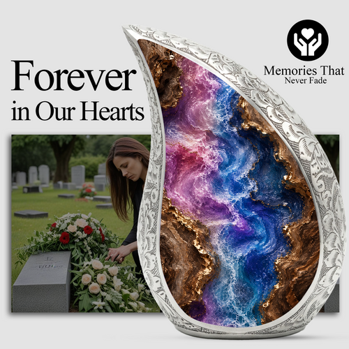 Abstract Cremation Urn for Ashes, Adult Urn for Human Ashes