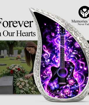 Guitar Adult Urn for Ashes, Music Lover Keepsake  Cremation Urn for Human Ashes