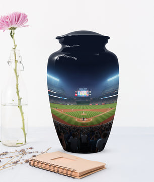 Baseball Stadium Adult Urn for Human Ashes | Personalized Baseball Cremation Urn for Men & Dad