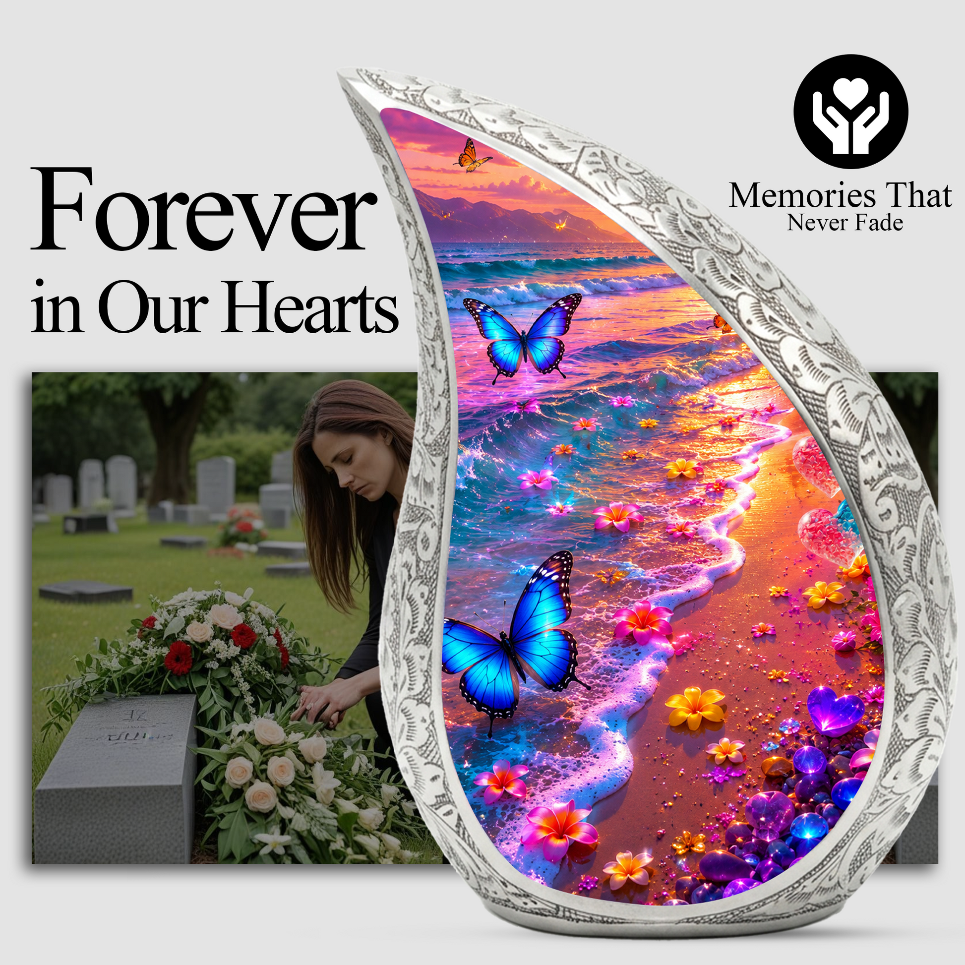 Butterfly Urn for Mom – Personalized Butterfly Urn for Ashes | Beautiful Cremation Urns for Women